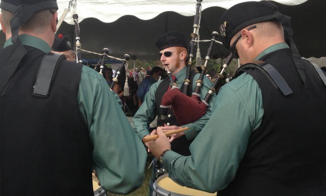 You will hear the sound of bagpipes absolutely everywhere you go at the Scottish Highland Games You will hear the sound of bagpipes absolutely everywhere you go at the Scottish Highland Games