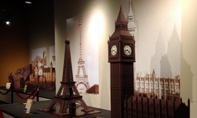 World of Chocolate features sculptures made of solid chocolate.