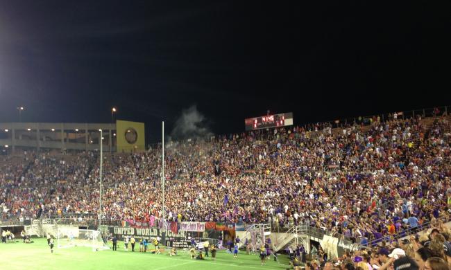 More than 20,800 fans watch as the Orlando City Soccer Club wins the USL PRO Championship in Orlando.