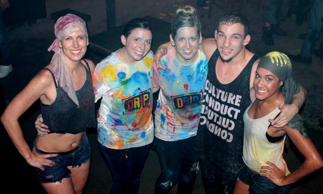 Meet DRIP dancers after the show ... when you're all covered in water and paint.