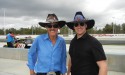 Twinsies! Richard Petty and some guy at Walt Disney World® Speedway.