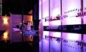 Rok Room has a forty foot full-service liquor bar that is dazzling with lights.