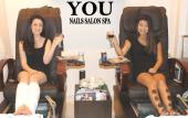 YOU Nails Salon Spa offers a variety of pedicure treatments.